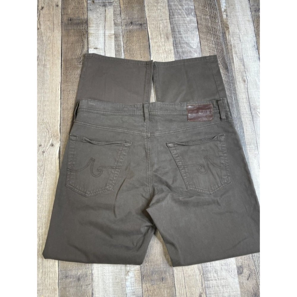 Adriano Goldschmed Men 34 x 34 Pants Cotton Casual Protege Straight Brown Flex